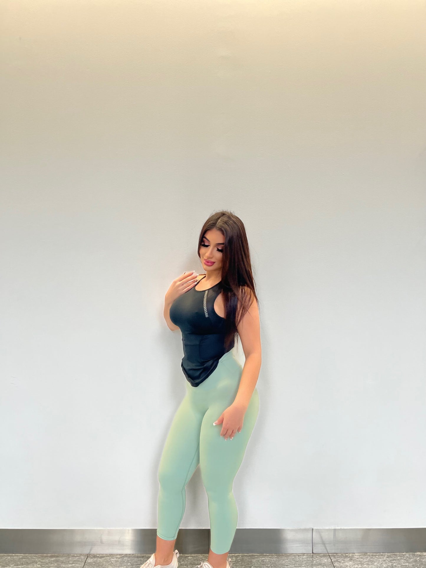 Women's Sculpting Seamless Leggings High Waist Azure Green